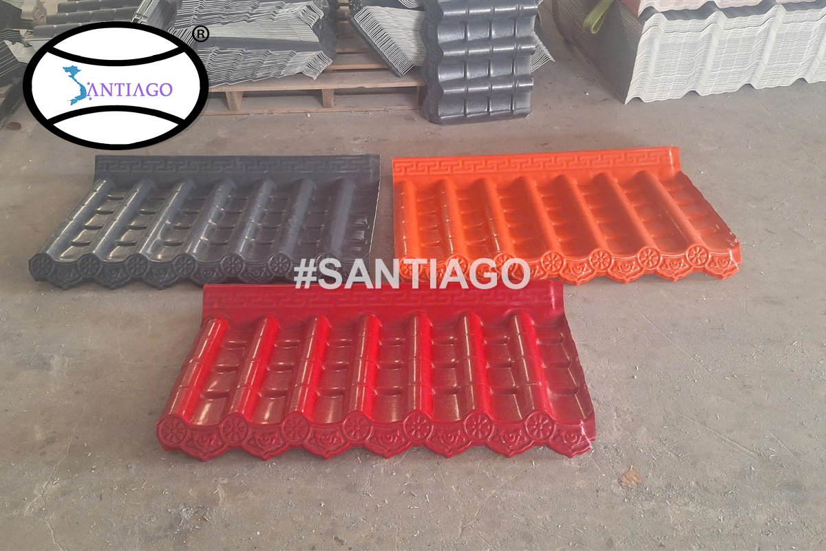 Ngói nhựa âm dương nhiều màu