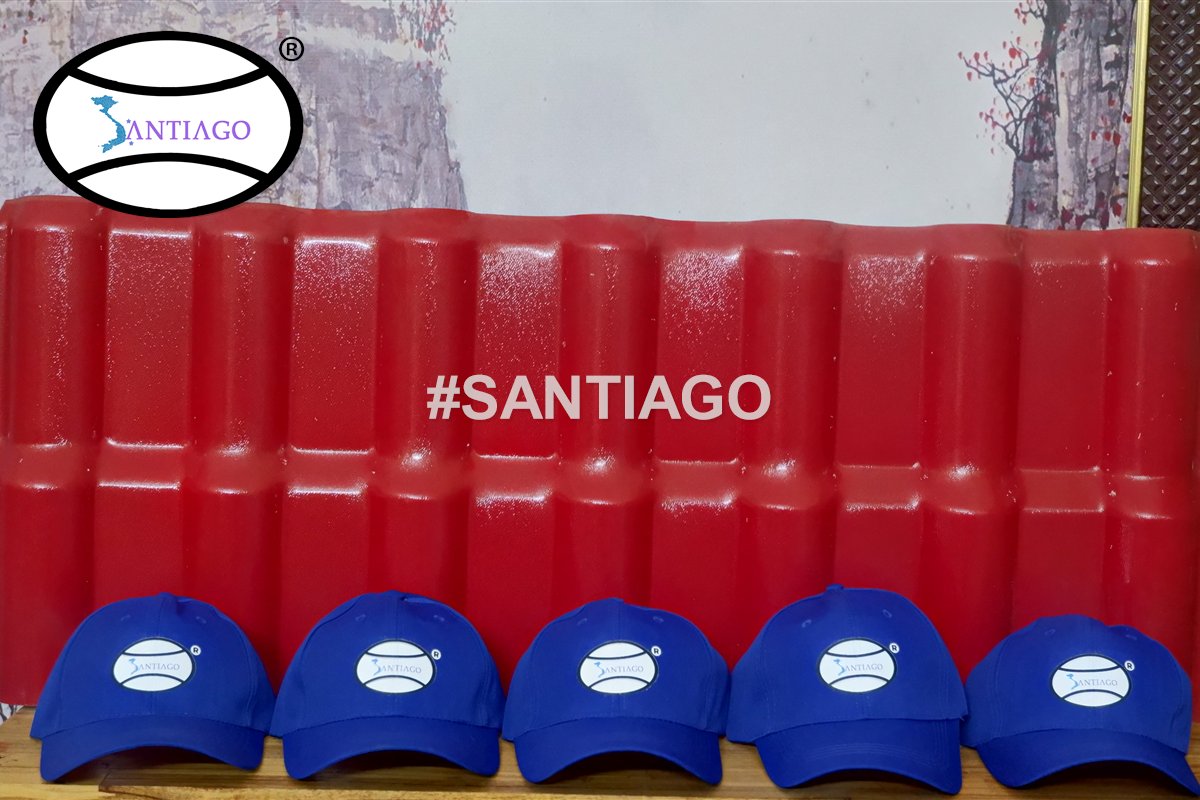 Tấm ngói nhựa Santiago màu đỏ