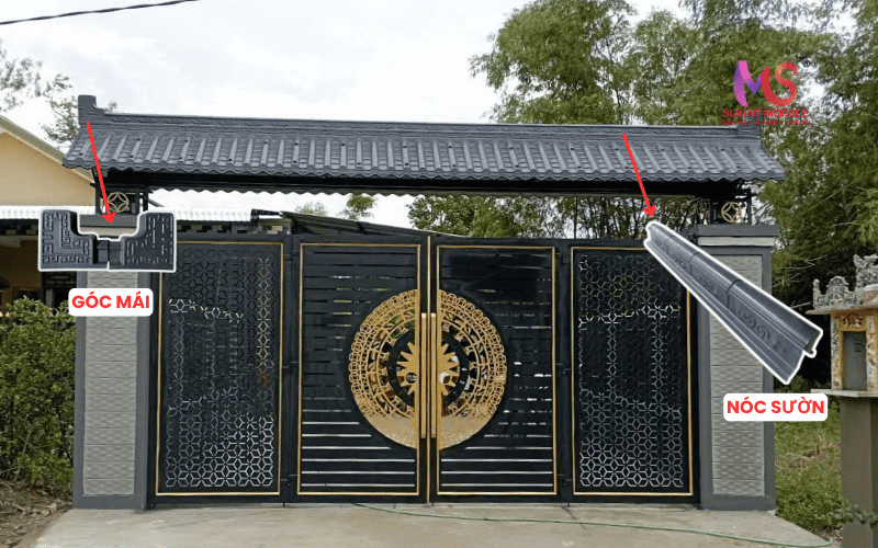 Ứng dụng Ngói nhựa trang trí Âm Dương