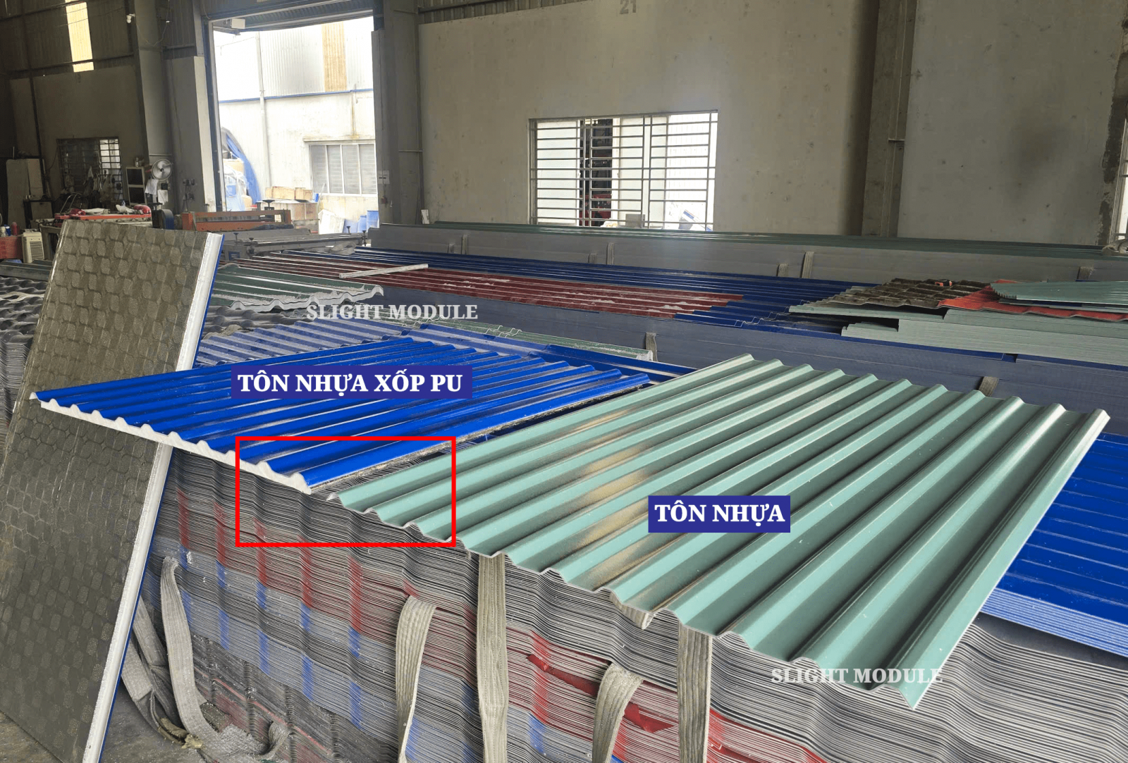 tôn nhựa xốp pu chống nóng